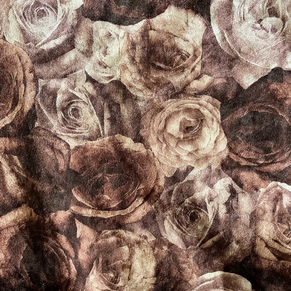1990s Velvet Roses Dress - Picture 2 of 3